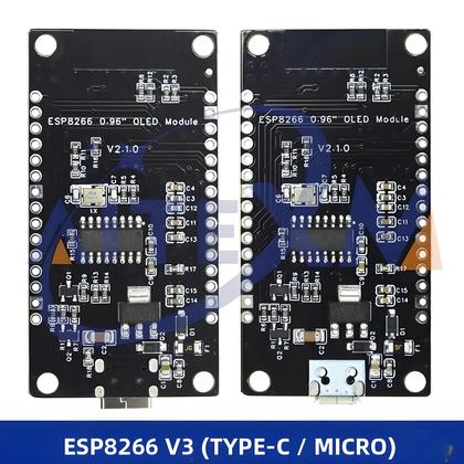 Imagem de Placa De Desenvolvimento NodeMCU ESP8266 V3 Com Display OLED De 0,96 Polegadas, Módulo WiFi ESP-12F,