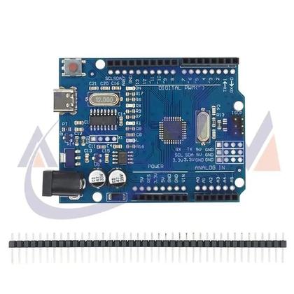 Imagem de Placa De Desenvolvimento UNO R3 ATMEGA328P CH340 ATEGA16U2 Compatível Com Arduino Proto Shield Placa