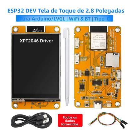 Imagem de Placa De Desenvolvimento WiFi Bluetooth ESP32 Com Tela Touch TFT LCD De 2.8 Polegadas Para Arduino