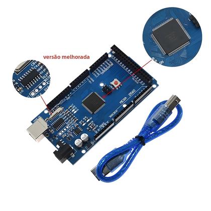 Imagem de Placa De Desenvolvimento WiFi Mega2560 ATMEGA16U2 pro Mini CH340G Arduino UNO R3 WeMos ESP8266