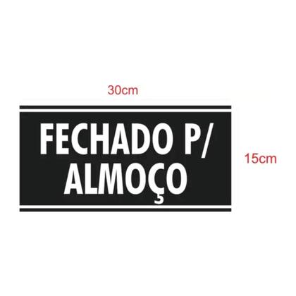 Imagem de Placa de Fechado Para Almoço - Cordão E Ventosa
