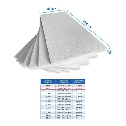 Imagem de Placa de Isopor 8 mm 30 Unidades