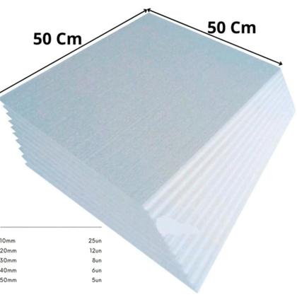 Placa de Isopor para Isolamento 50x50x04cm para Laje e Forro *kit 10 placas - ISOPOR EPS Imagem de Placa de Isopor para Isolamento 50x50x04cm para Laje e Forro *kit 10 placas