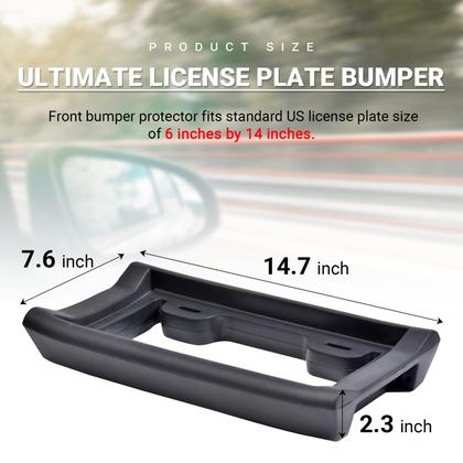 Imagem de Placa de matrícula Bumper Guard AR-PRO Ultimate de 2,3 cm de borracha