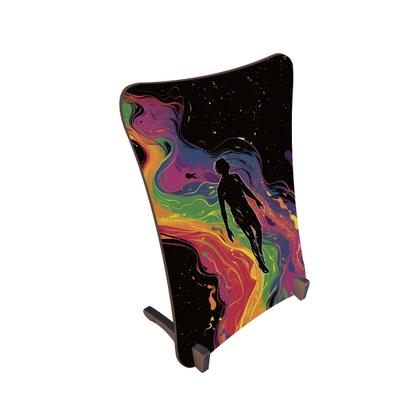 Imagem de Placa de Mesa Curvo Homem espaço arco-íris