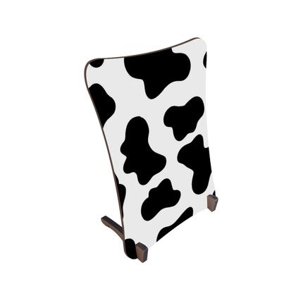 Imagem de Placa de Mesa Curvo mancha vaca branco e preto