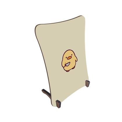 Imagem de Placa de Mesa Curvo Pintinho fofo com faca