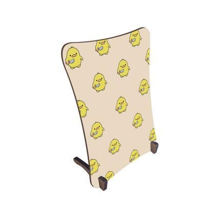 Imagem de Placa de Mesa Curvo Pintinhos fofos com faca