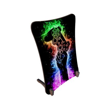 Imagem de Placa de Mesa Curvo Vídeo Game mão colorida