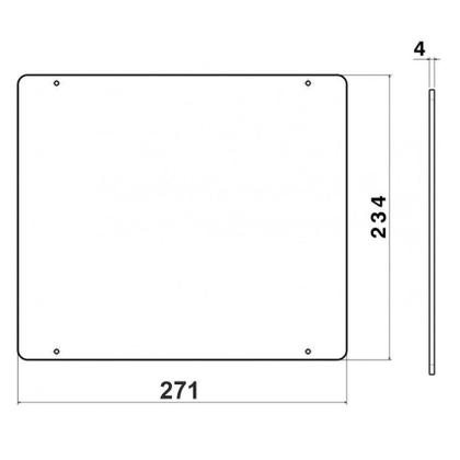 Imagem de Placa de Montagem em Plástico ABS para Quadro Painel Caixa Passagem 271x234x4mm