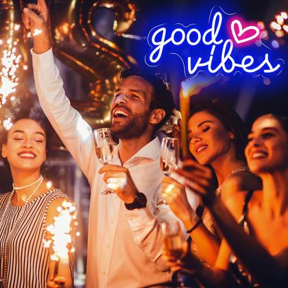 Imagem de Placa de néon decorativa HOHOSIGN 40x20 cm azul alimentada por USB