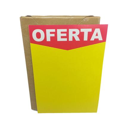Imagem de Placa de Oferta Preço Mercado 21x30cm Pacote 10 Unidades Papel Cartão Impressão Offset