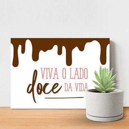 Imagem de Placa de Parede Decorativa - Viva o Lado Doce da VIda