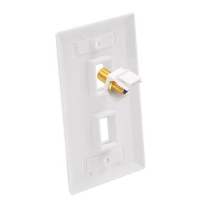 Imagem de Placa de parede VCE Ethernet Coax de 2 portas Cat6 Keystone Jack