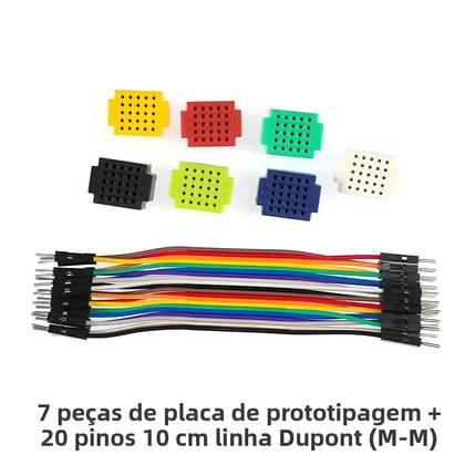 Imagem de Placa De Protótipo PCB 170x120mm Com Cabo Dupont E Fio Jumper De 10cm, Kit De Eletrônica DIY Para