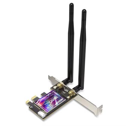 Imagem de Placa de Rede Wireless PCI-E Wi-Fi 2.4GHz 5GHz Bluetooth 5.2 Knup KP-T136