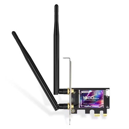 Imagem de Placa de Rede Wireless PCI-E Wi-Fi 2.4GHz 5GHz Bluetooth 5.2 Knup KP-T136