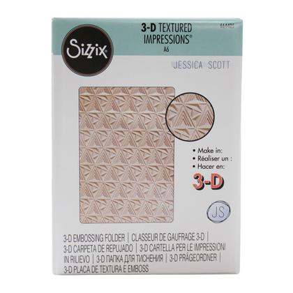 Imagem de Placa de Relevo 3D Sizzix Malha Geométrica 664425