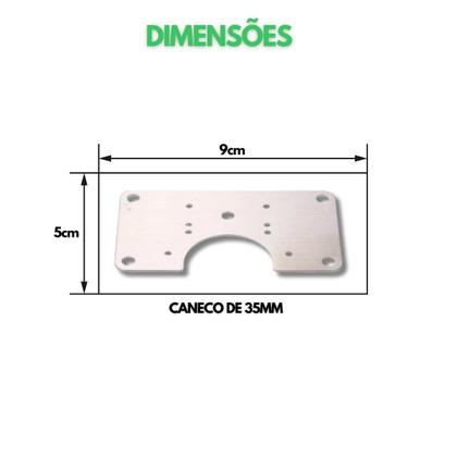 Imagem de Placa De Reparo De Dobradiça Para Armário