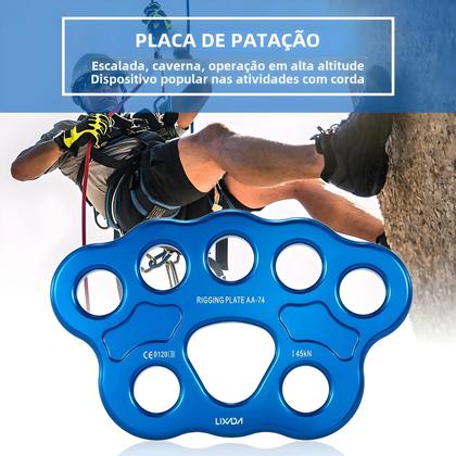 Imagem de Placa De Rigging Paw Com 8 Furos, Conector De Ponto De Ancoragem Múltiplo 45KN, Equipamento De