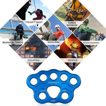 Imagem de Placa De Rigging Paw Com 8 Furos, Conector De Ponto De Ancoragem Múltiplo 45KN, Equipamento De