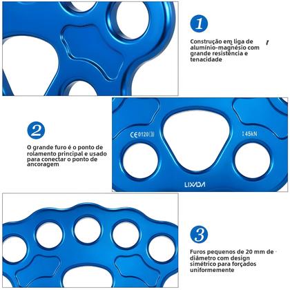 Imagem de Placa De Rigging Paw Com 8 Furos, Conector De Ponto De Ancoragem Múltiplo 45KN, Equipamento De