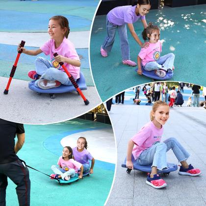 Imagem de Placa de scooter LLYJJKUWL grande para crianças com alças e corda azul