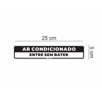 Imagem de Placa de Sinalização Ar Condicionado Entre Sem Bater