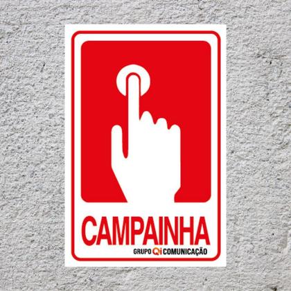 Imagem de Placa De Sinalização Campainha 10x15 Qi Comunicação - S-235 Q1A