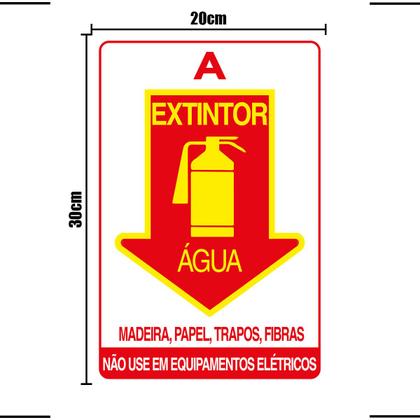 Imagem de Placa De Sinalização Extintor A Água 20X30 Ekomunike - X-712 F9e