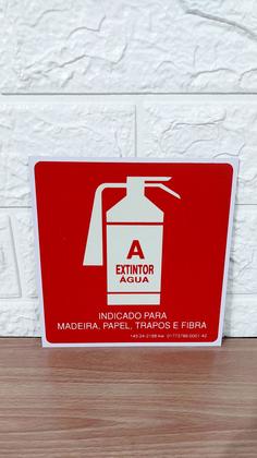 Imagem de Placa de Sinalização fotoluminescente EXTINTOR AGUA 15X15 A