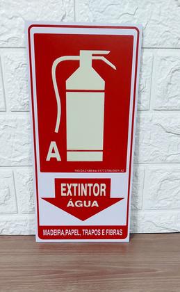 Imagem de Placa de Sinalização fotoluminescente extintor agua 15x30