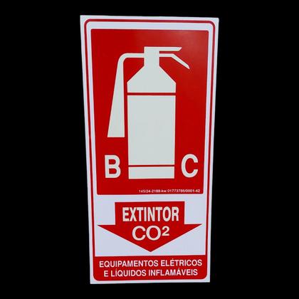 Imagem de Placa de Sinalização fotoluminescente extintor CO2 15x30