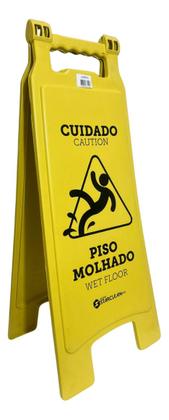 Imagem de Placa De Sinalização Limpeza Piso Molhado Star Clean