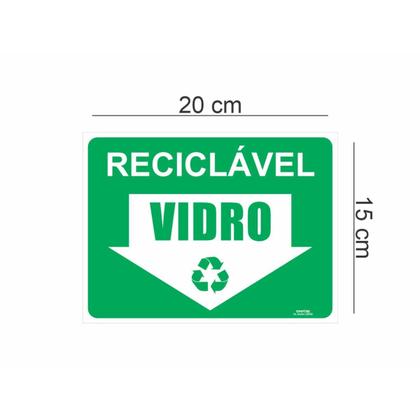 Imagem de Placa de Sinalização Reciclagem Vidro 2