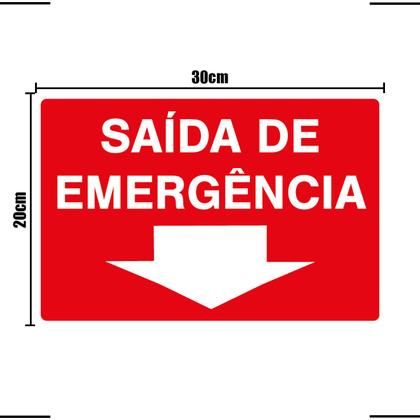 Imagem de Placa De Sinalização Saída De Emergência 30x20 Ekomunike - X-723 F9e