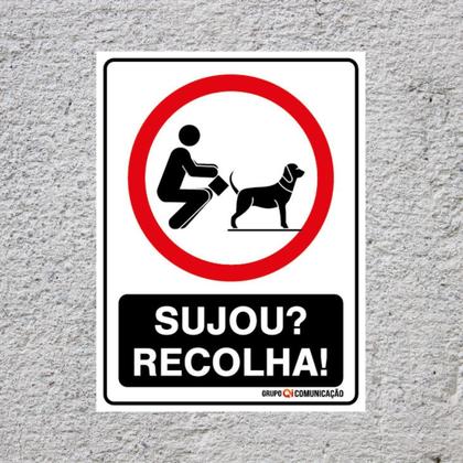 Imagem de Placa De Sinalização Sujou Recolha 15x20 Qi Comunicação - P-36 Q1A