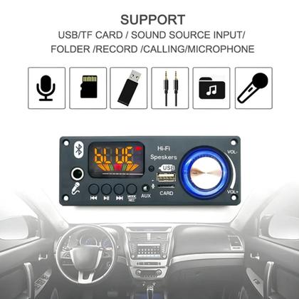 Imagem de Placa de Som Amplificada Decodificadora 2x80w Usb Bluetooth Mic 160w