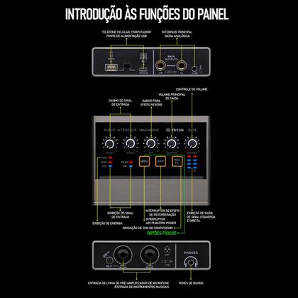 Imagem de Placa de Som Mesa De Som Interface De Audio Mixer Q16 Gravação Profissional Mixer De Áudio Usb