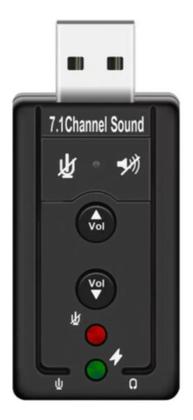 Imagem de Placa De Som Usb 7.1 Adaptador Audio P2 P3 Pc Notebook