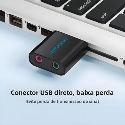 Imagem de Placa De Som USB Interface De Áudio Adaptador Para Microfone Alto-falante Laptop PS4 Computador