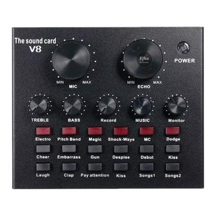 Imagem de Placa De Som V8 Voice Change Ao Vivo Multifuncional - MINIMEN
