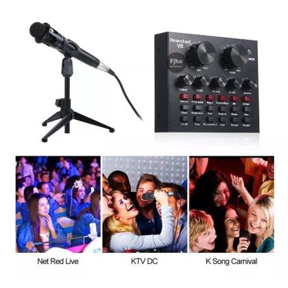 Imagem de Placa De Som V8 Voice Change Ao Vivo Multifuncional - MINIMEN