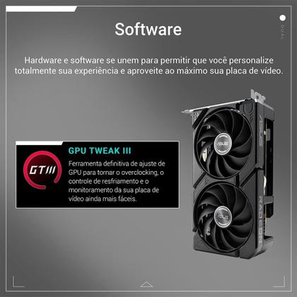 Imagem de Placa de Vídeo ASUS DUAL RX 9060 XT 8G AMD Radeon, 8GB GDDR6, 128bits, OpenGL 4.6 - 90YV0MI1-M0NA00