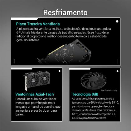 Imagem de Placa de Vídeo ASUS DUAL RX 9060 XT 8G AMD Radeon, 8GB GDDR6, 128bits, OpenGL 4.6 - 90YV0MI1-M0NA00