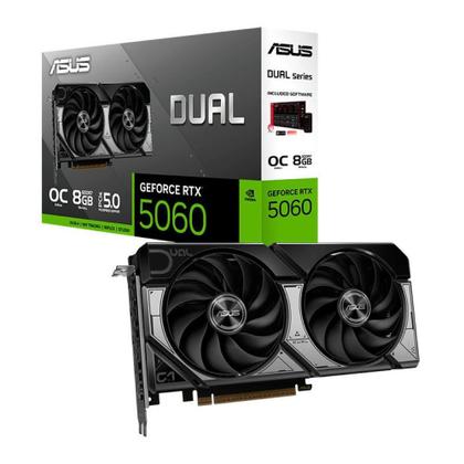 Imagem de Placa de video asus geforce rtx 5060 8gb oc gddr7 128 bits dual-rtx5060-o8g hdmi/dp