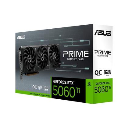 Imagem de Placa de Vídeo ASUS PRIME-RTX 5060 TI O16G NVIDIA GeForce, 16GB GDDR7, 128 bits, 2602MHz, OpenGL 4.6, Ray Tracing - 90YV0MH2-M0NA00