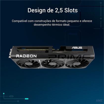 Imagem de Placa de Vídeo ASUS PRIME RX 9060 XT OC 8G AMD Radeon, 8GB, GDDR6, 128bits, Triple Fan, OpenGL 4.6 - 90YV0MI0-M0NA00