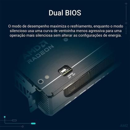 Imagem de Placa de Vídeo ASUS PRIME RX 9060 XT OC 8G AMD Radeon, 8GB, GDDR6, 128bits, Triple Fan, OpenGL 4.6 - 90YV0MI0-M0NA00