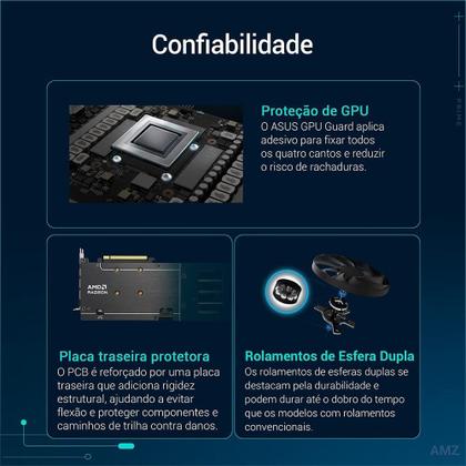 Imagem de Placa de Vídeo ASUS PRIME RX 9060 XT OC 8G AMD Radeon, 8GB, GDDR6, 128bits, Triple Fan, OpenGL 4.6 - 90YV0MI0-M0NA00